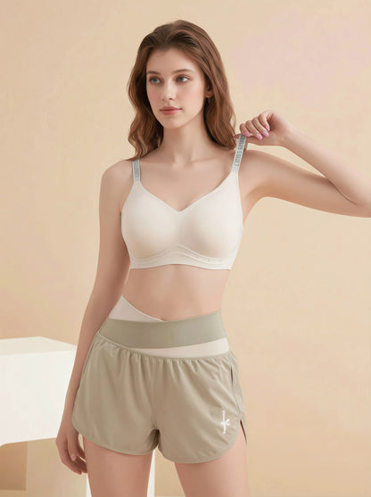 oga & Gym Sports Bra - Adjustable Letter Straps, Breathable & Lightweight