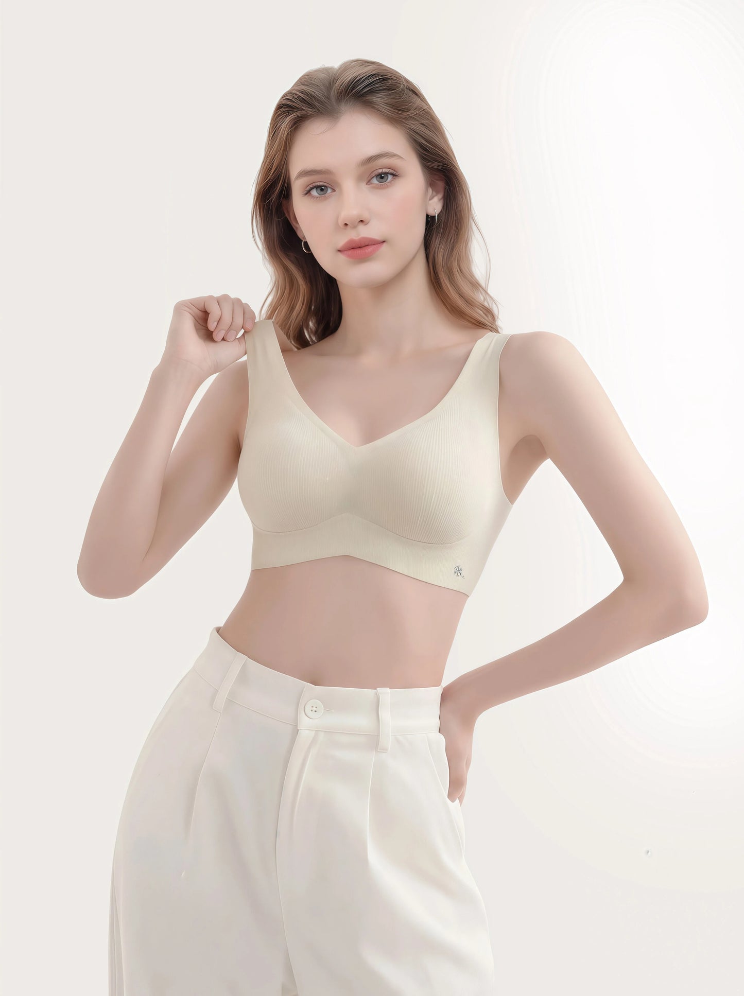 Ultra-Soft Ribbed Everyday Bra - U-Back Design, Seamless & Breathable