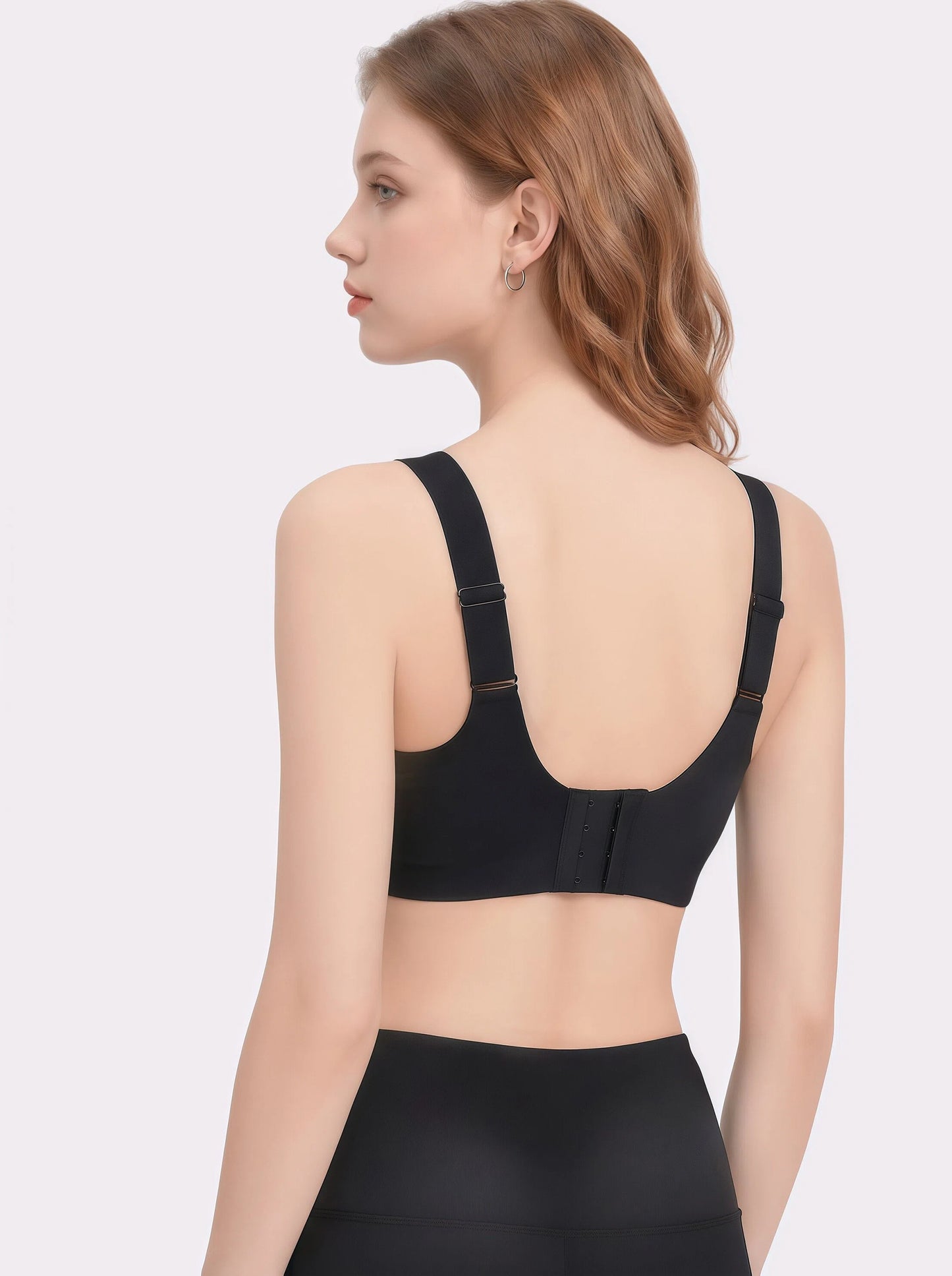 High Support Seamless Sports Bra - Wide Adjustable Straps & No Bounce
