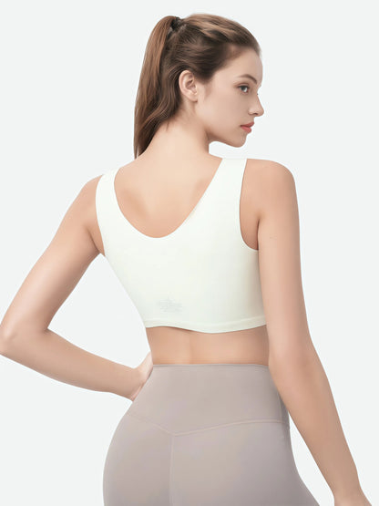 Ultra-Soft Ribbed Everyday Bra - U-Back Design, Seamless & Breathable