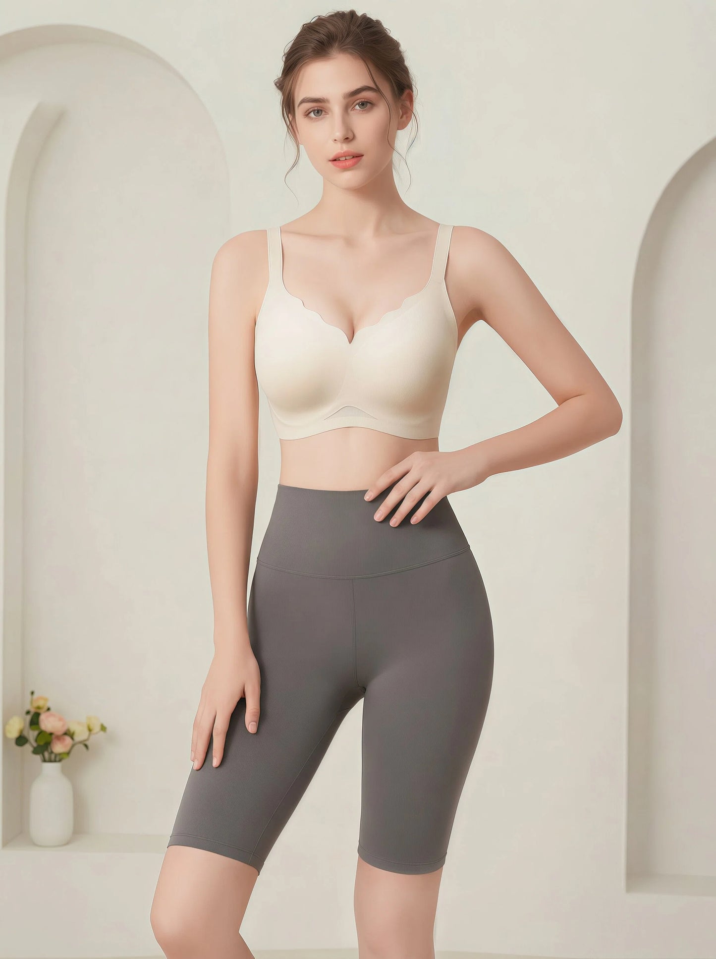 Breathable Comfort Bra with Adjustable Straps & Invisible Back Design