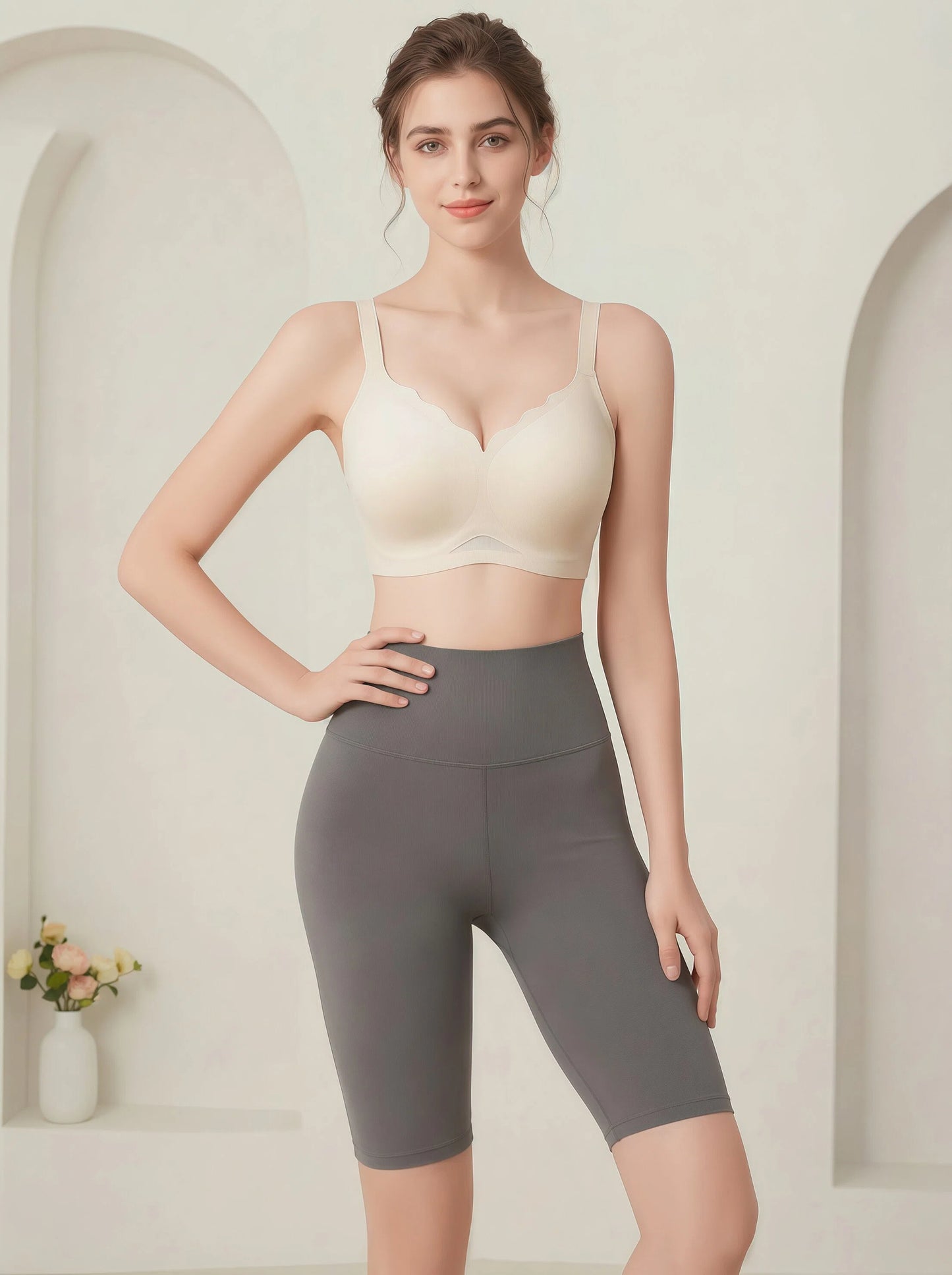 Breathable Comfort Bra with Adjustable Straps & Invisible Back Design