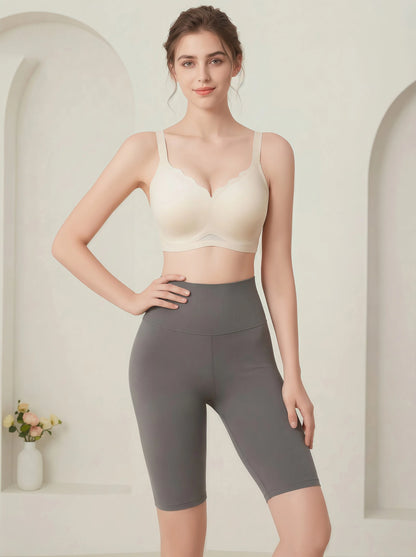 Breathable Comfort Bra with Adjustable Straps & Invisible Back Design