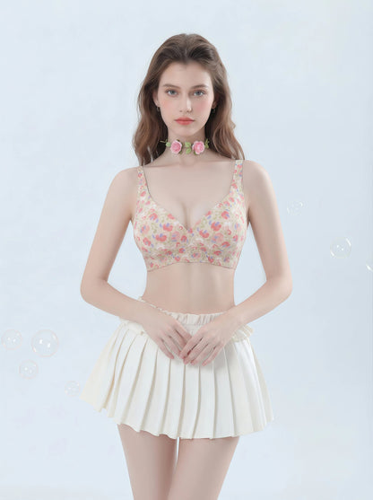 Cute Floral Seamless Bra - Gentle Support, All-Day Comfort & Sweet Aesthetic