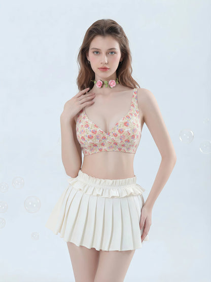 Cute Floral Seamless Bra - Gentle Support, All-Day Comfort & Sweet Aesthetic