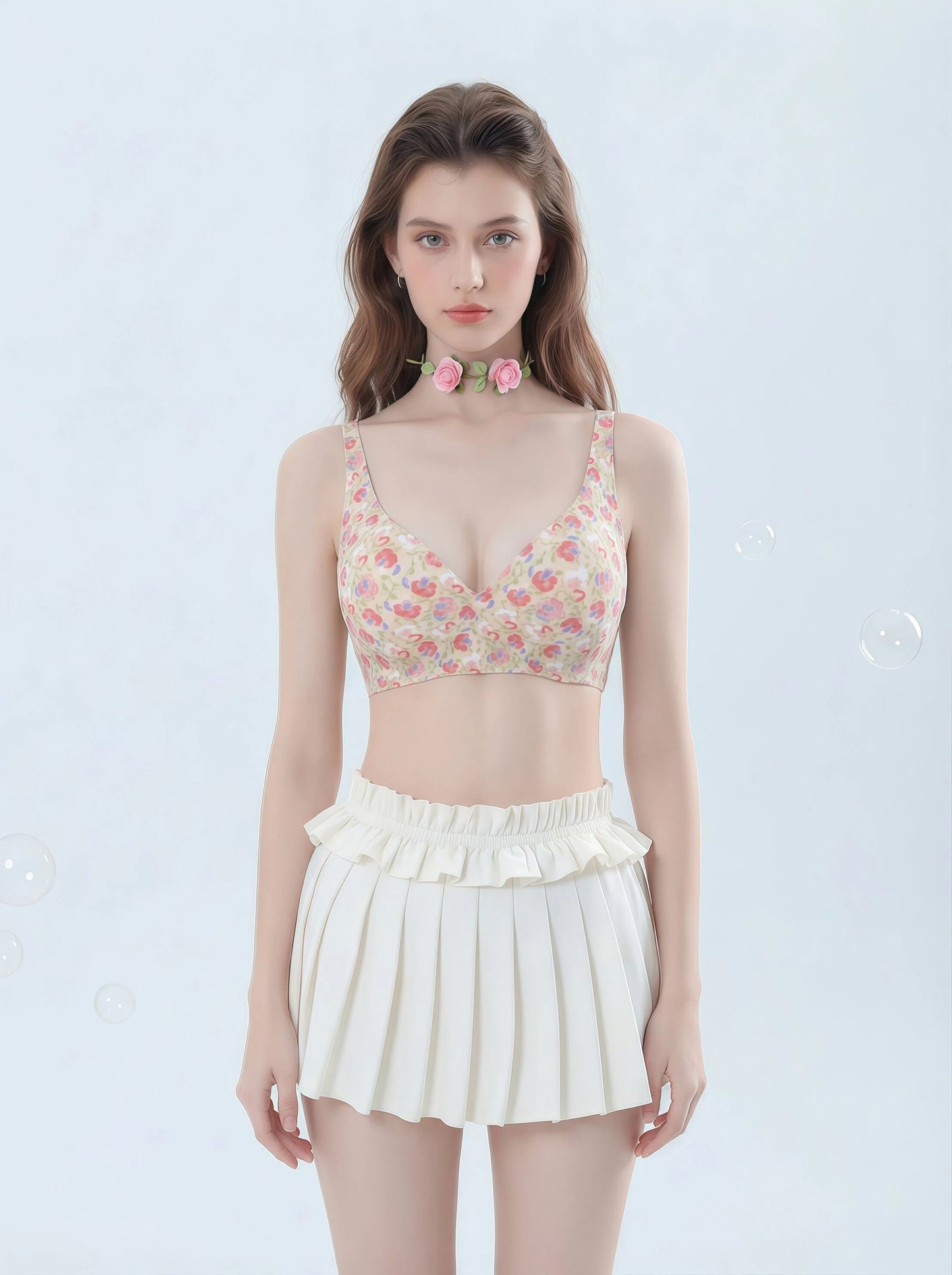 Cute Floral Seamless Bra - Gentle Support, All-Day Comfort & Sweet Aesthetic