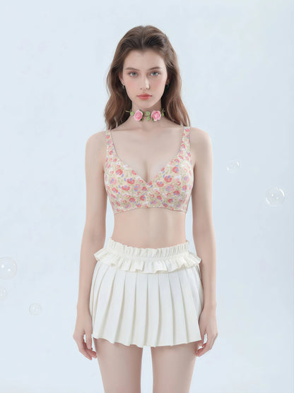 Cute Floral Seamless Bra - Gentle Support, All-Day Comfort & Sweet Aesthetic