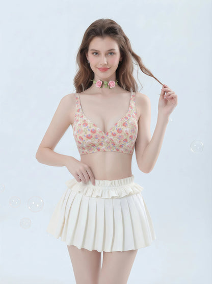 Cute Floral Seamless Bra - Gentle Support, All-Day Comfort & Sweet Aesthetic