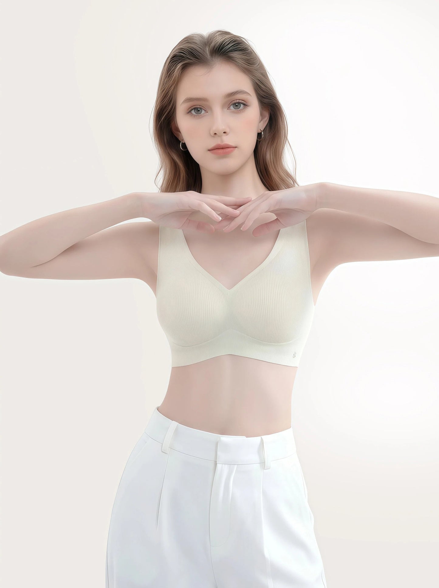 Ultra-Soft Ribbed Everyday Bra - U-Back Design, Seamless & Breathable