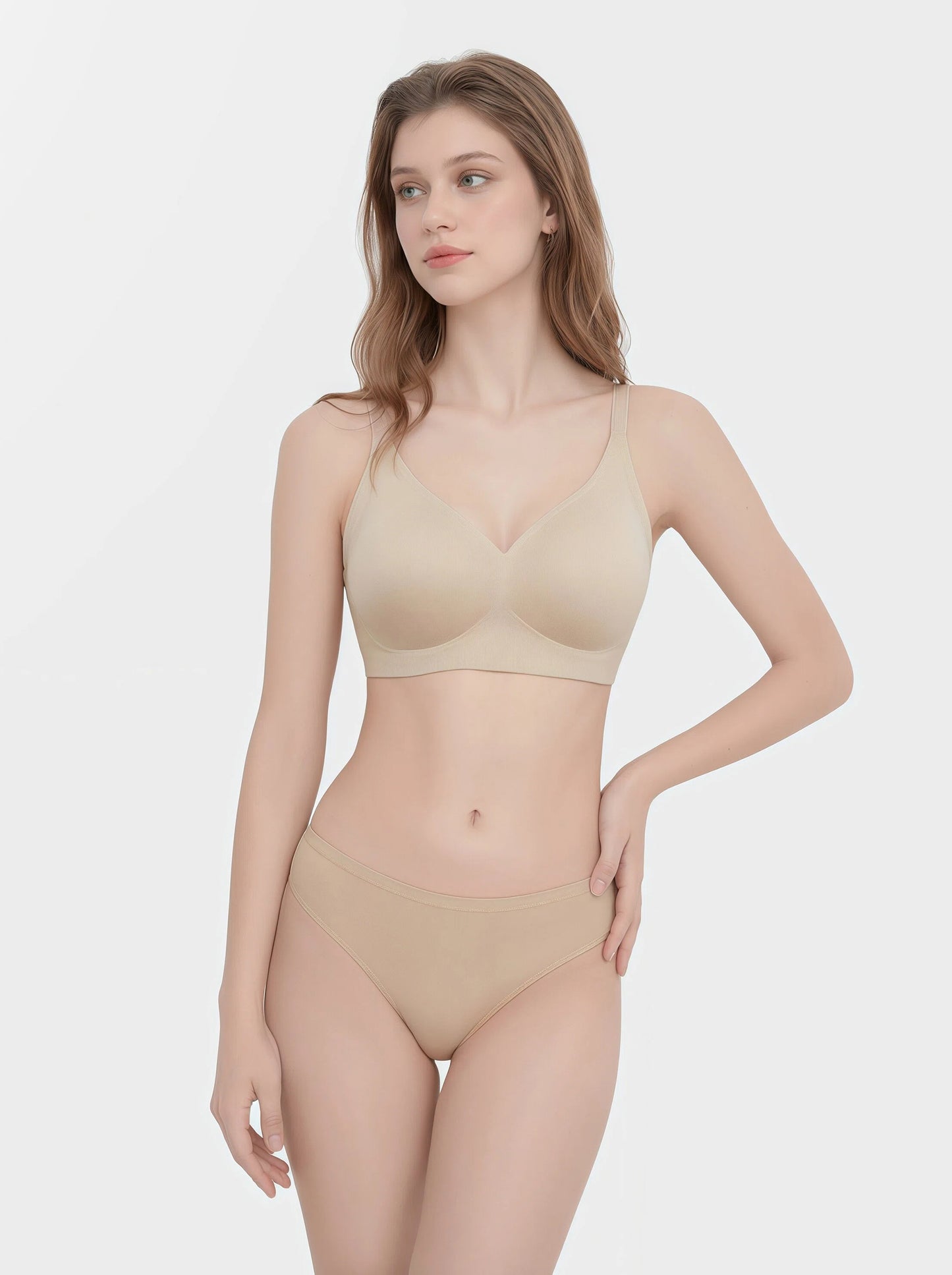 Ultra-Soft Wireless Everyday Bra - Nude Tone, No Lines, No Digging, All-Day Support
