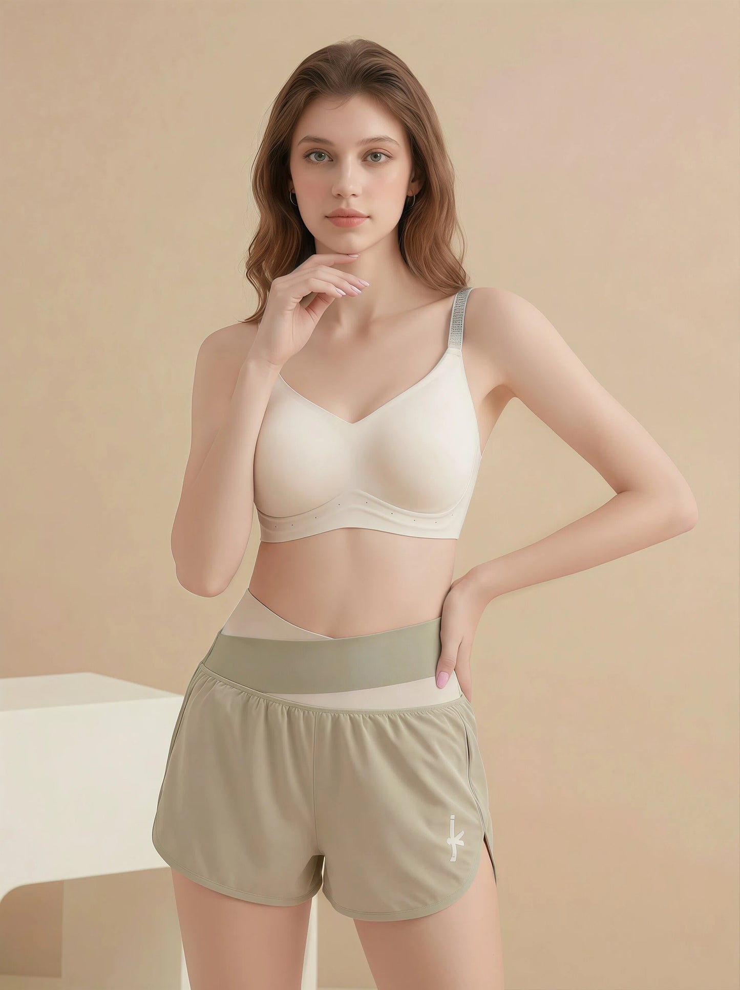 oga & Gym Sports Bra - Adjustable Letter Straps, Breathable & Lightweight